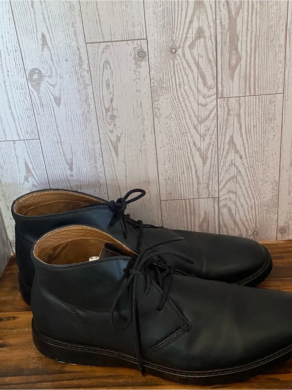Aldo Black Leather Chukka Boots - Lace-Up Casual